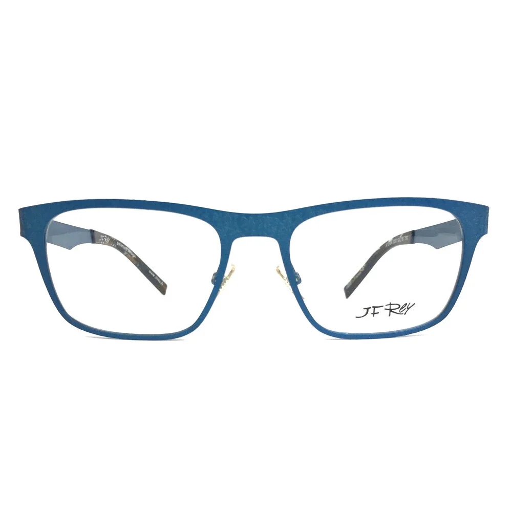 J.F. Rey Eyeglasses Frames JF2599 2222 Matte Blue Ribbed Textured 53-18-130